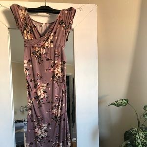 Pink Blush Maternity Wrap Dress